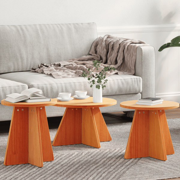 Kaffeebord 3 pcs Vaxbrun