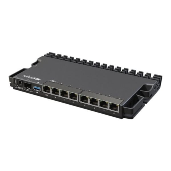 MikroTik RB5009UG+S+IN - router - rackmonterbar Svart