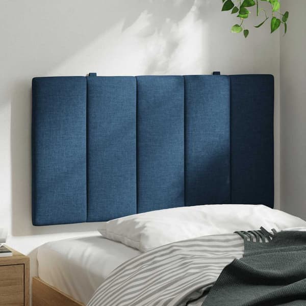 Headboard Cushion "Hanko" Blue 90 cm Fabric