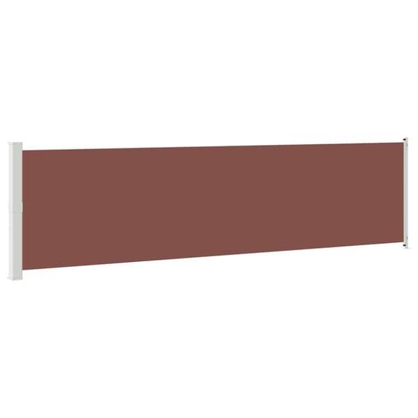 Infällbar sidomarkis 600x160 cm brun