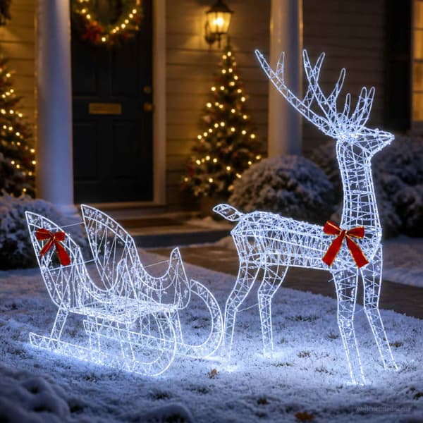 Ren Pull Släde LOVIISA 450 LED-lampor Kallvit