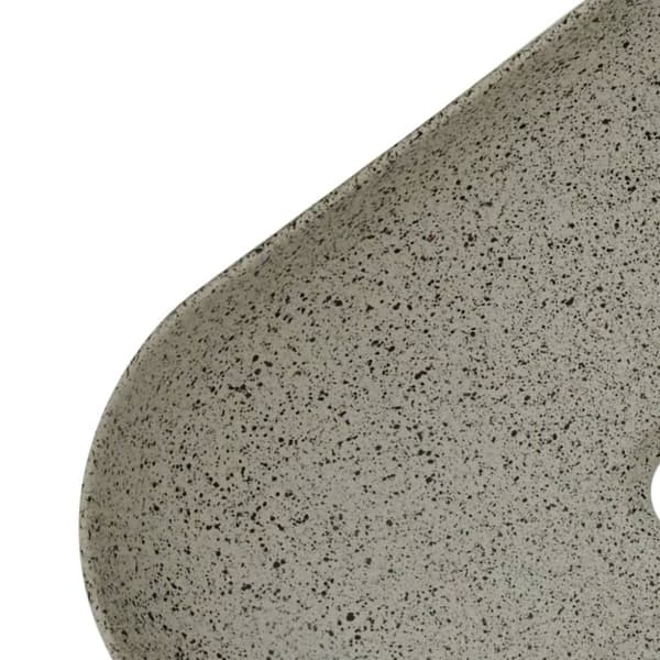 Handfat grå rektangulär 48x37,5x13,5 cm keramik