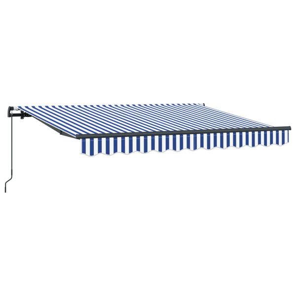 Utfällbar markis Blå 250 x 200 cm tyg