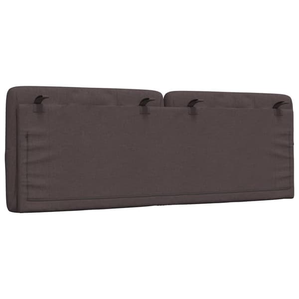 Headboard Cushion Dark Brown 120 cm Fabric