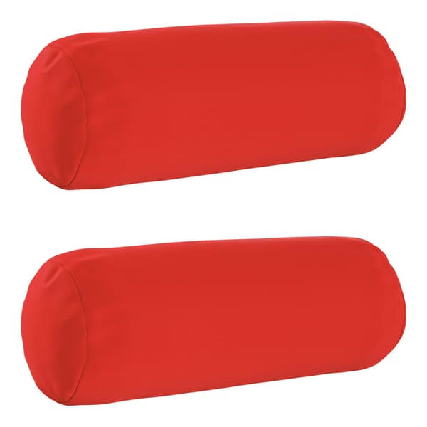Kudde 2 st HEERLEN Röd Ø 15 x 40 cm Polyester
