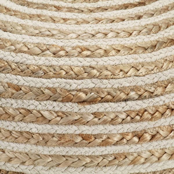 Handgjord sittpuff 40x45 cm jute