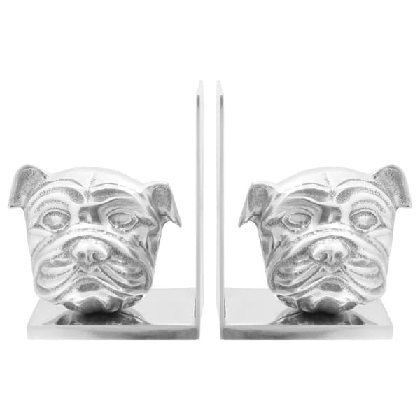 Bokstöd 2 pcs Silver 8 x 12 x 16,5 cm Aluminium