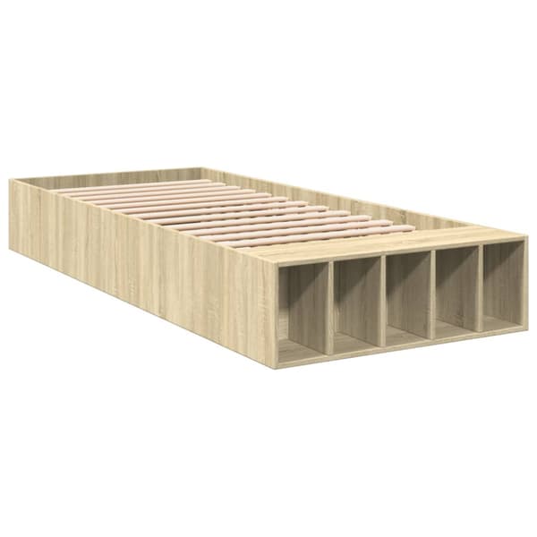 Sängram sonoma-ek 90x200 cm konstruerad trä