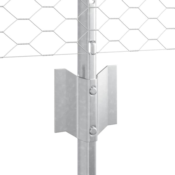 Stängsel med stolpe Silver 0,5 x 50 m Stål