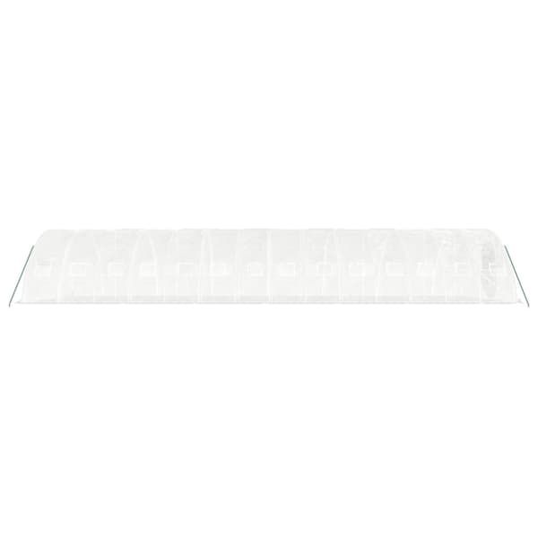 Växthus med stålram vit 70 m² 14x5x2,3 m