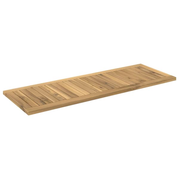 Bordsskiva 100,5 x 35 x 2 cm Rektangulär Massivt Akaciaträ Vit