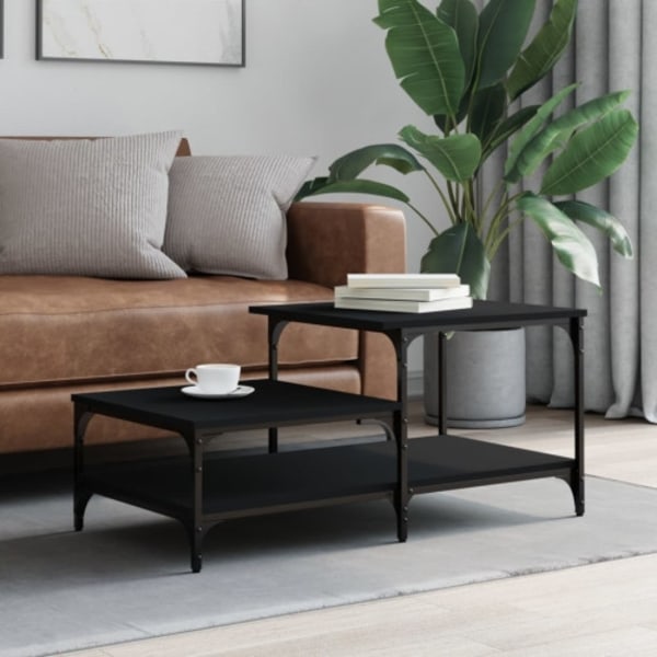 Soffbord svart 100x50,5x45 cm konstruerat trä