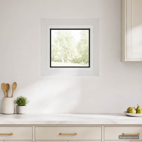 Källarfönster RISOR 35 x 35 cm PVC och glas