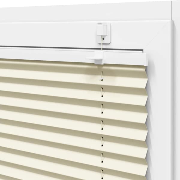 Plisserad persienn cremefärgad 85x150 cm tyg bredd 84,4 cm