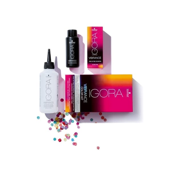 Professional Igora Vibrance Kit 7-55 Medium Blonde Gold Extra