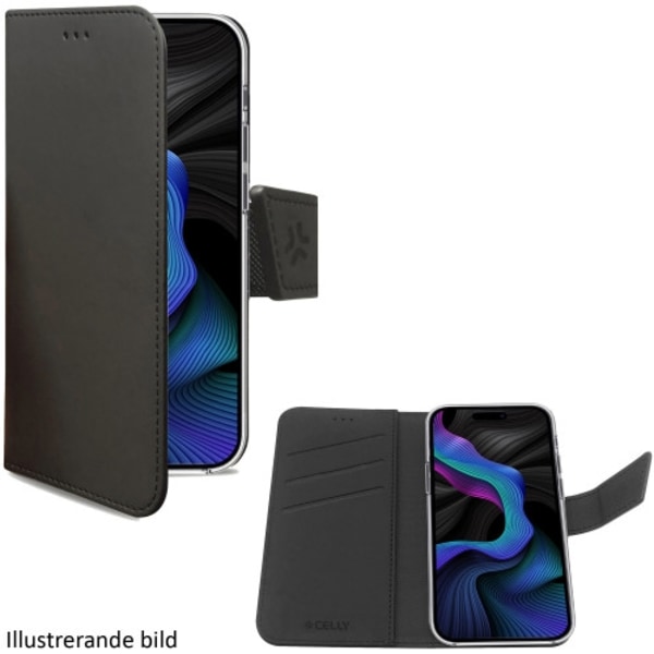 Wally Wallet Case iPhone 16 Svart
