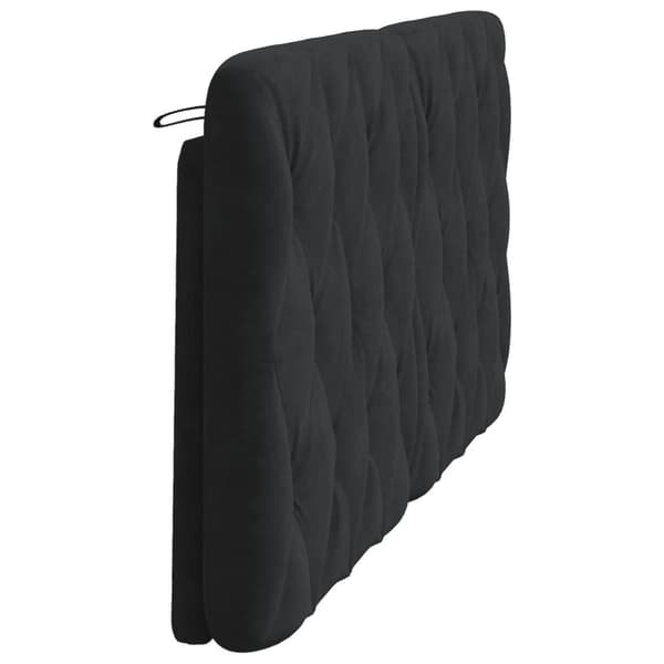 Headboard Cushion Black 160 cm Velvet