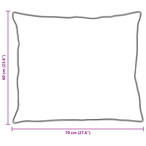 Kudde 60 x 70 cm Bomull Vit