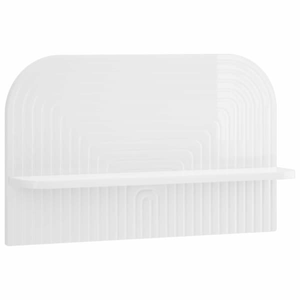 Vägg hylla 2 st Vit högglans 60 x 13,5 x 37,5 cm
