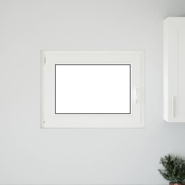 Källarfönster RISOR Vit 80 x 60 cm PVC och glas