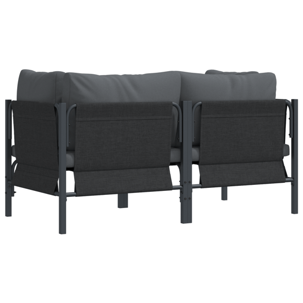 Utomhus Möbler med kudde 2 Stycke Antracit 80 x 80 x 71 cm Stål