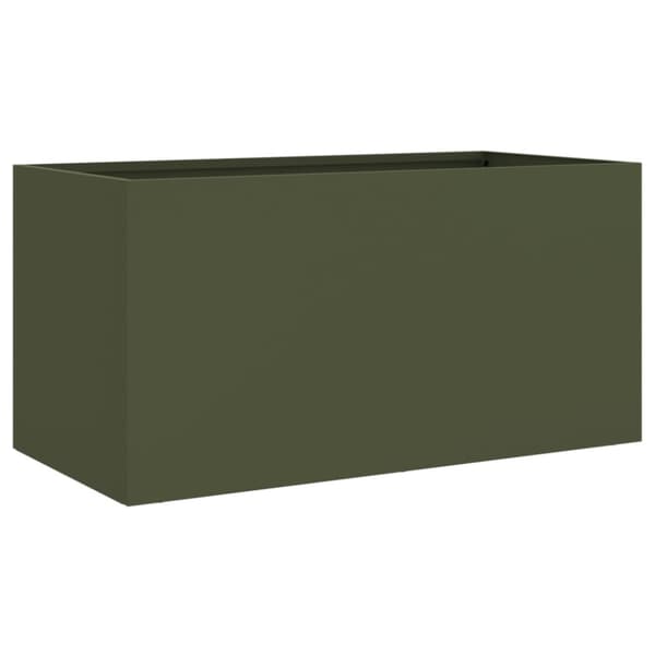Odlingslåda olivgrön 62x30x29 cm stål