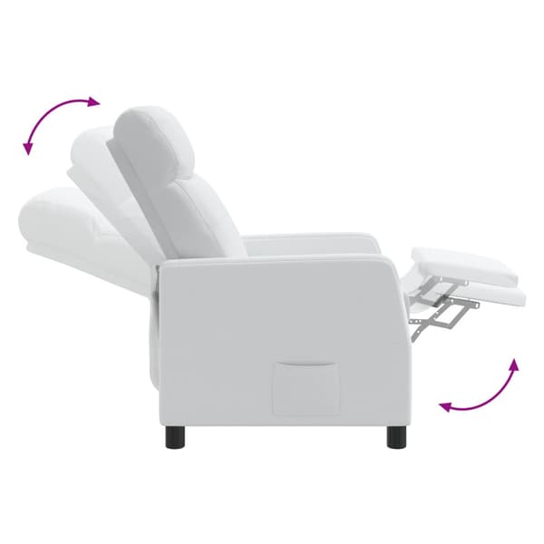Massagefåtölj Vit Tyg