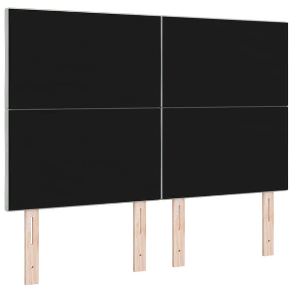 Huvudgavel Ljusgrå 160 cm Sammet