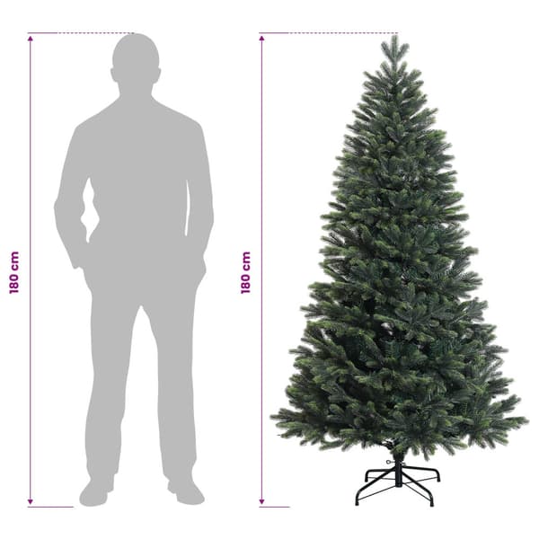Plast Hingad Julgran 180 cm 300 LED-lampor Varmvit