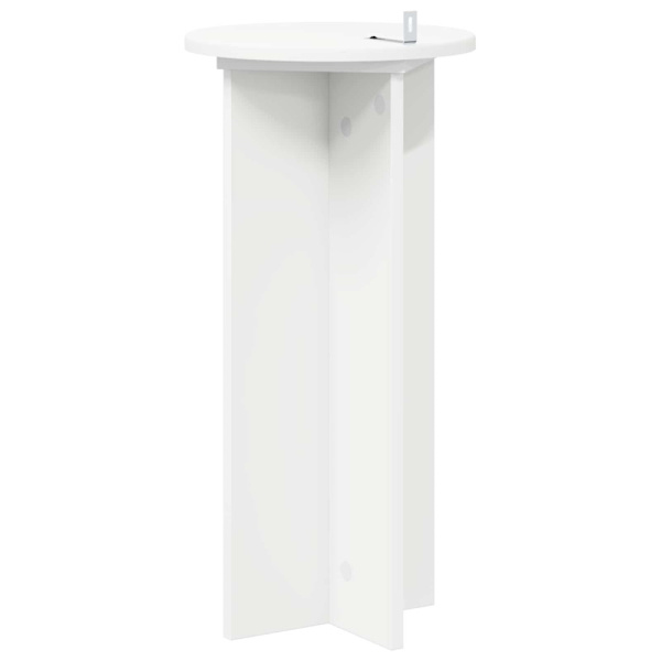 Växtställ 2 pcs Vit Ø29,5 x 60 cm Konstruerat trä