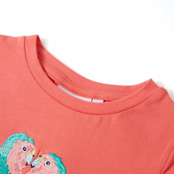 T-shirt för barn korallröd 116