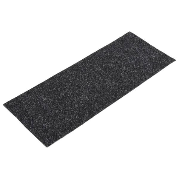 Trappmattor självhäftande 15 st 60x25 cm svarta rektangulära