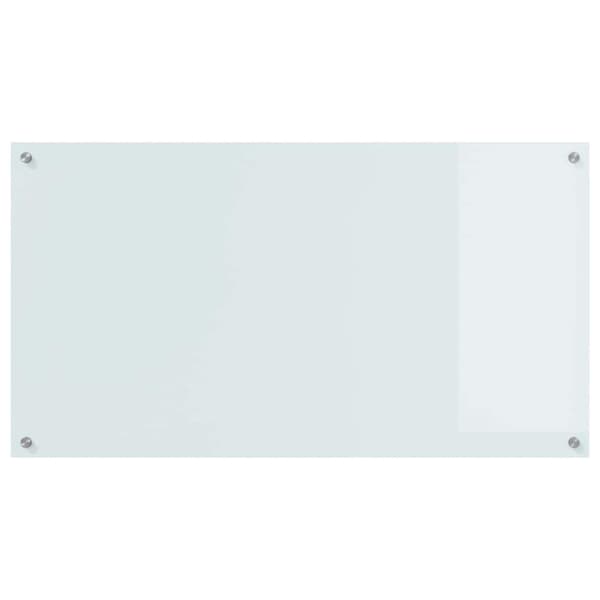 Köksskydd 2 pcs Vit 110 x 60 cm härdat glas