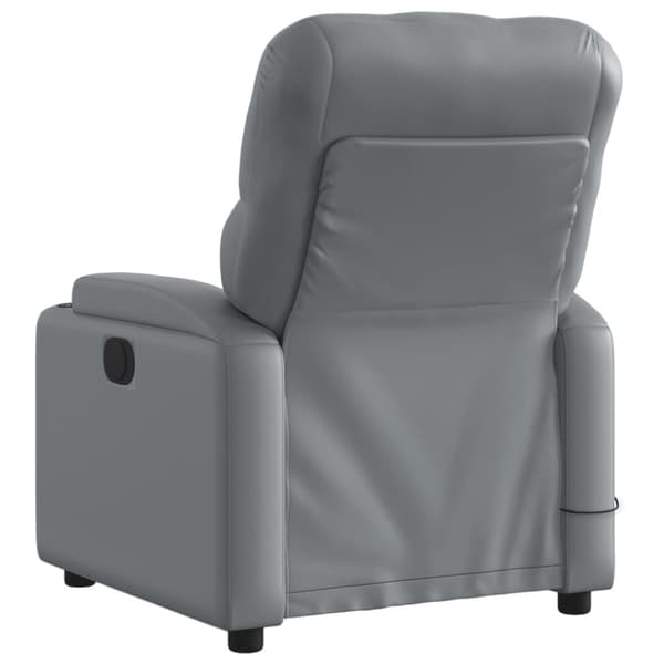 Massagefåtölj grå konstläder