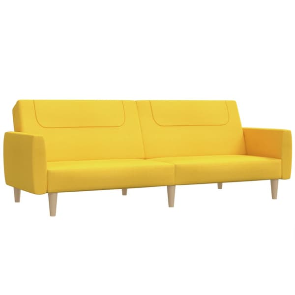 Bäddsoffa 2-sits gul tyg