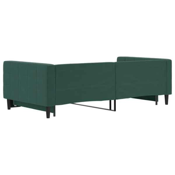 Dagbädd utdragbar mörkgrön 100x200 cm sammet