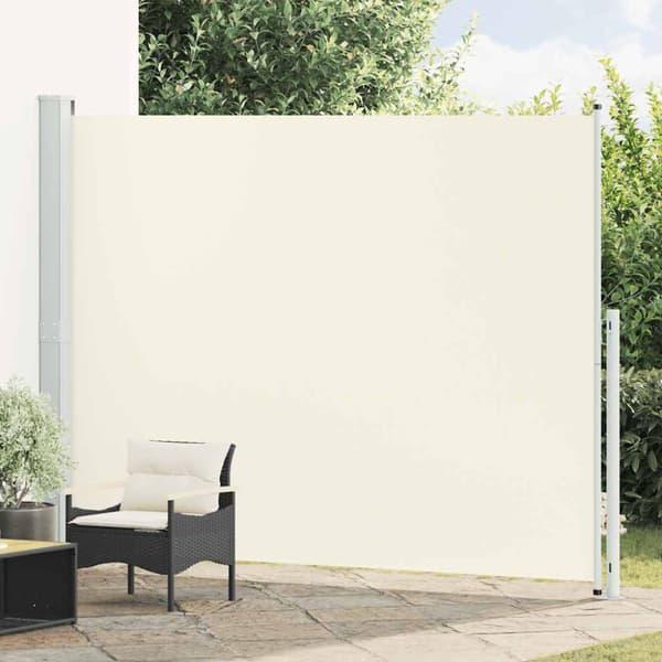 Infällbar sidomarkis 220x300 cm gräddvit