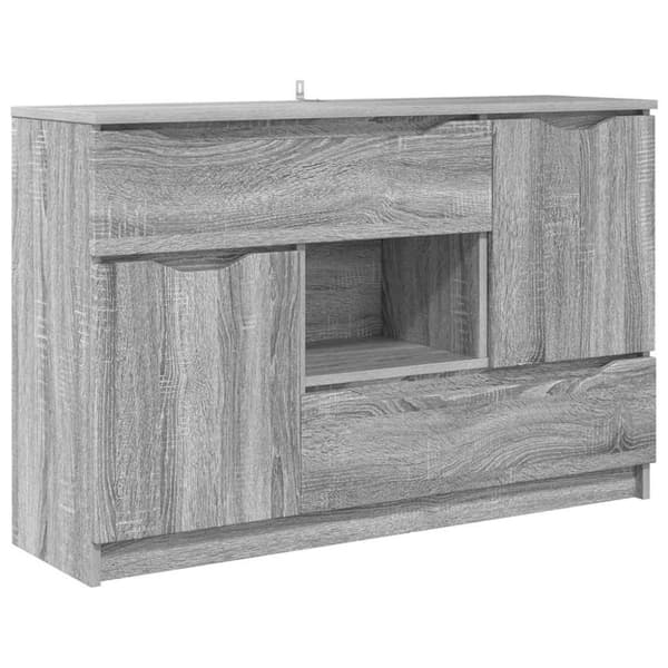 Sideboard med låda Grå Sonoma 100 x 30 x 65,6 Konstruerat trä
