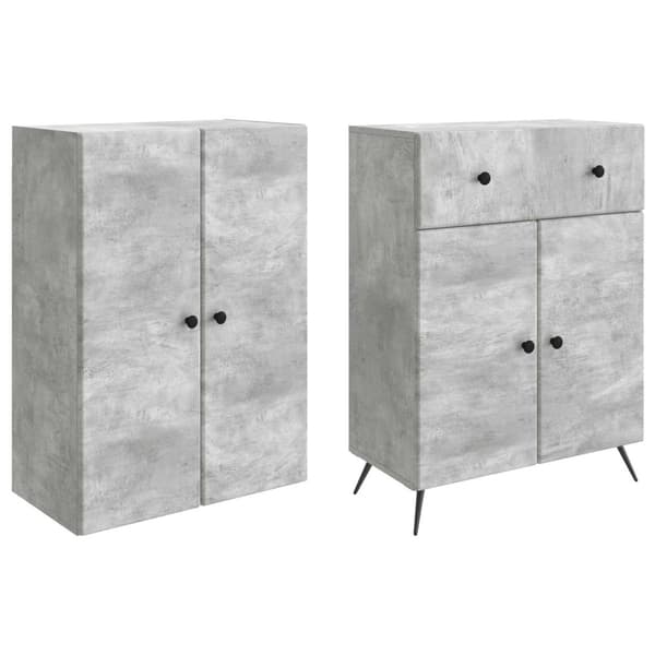 2 pcs Betonggrå