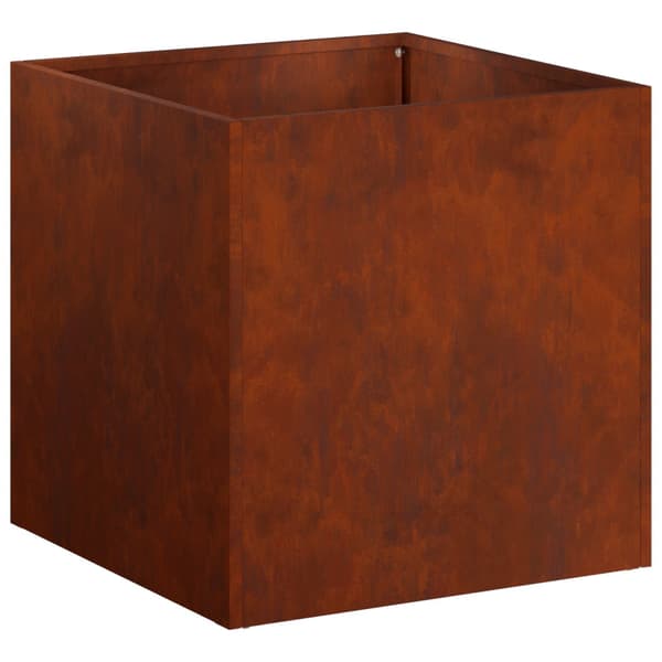 Trädgårdsplanterare 2 st Rostig 45 x 45 x 45 cm