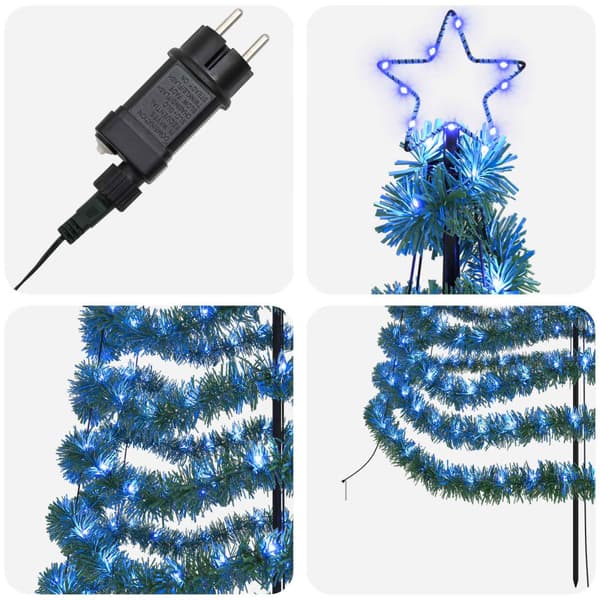 LED-julgran med glitter och markspett EKENAS 250 cm