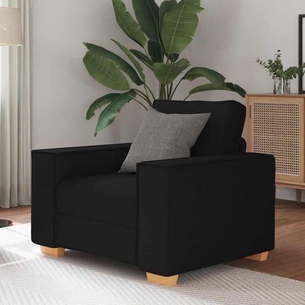 Soffa svart 100x78x84 cm tyg