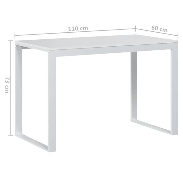 Datorbord vit 110x60x73 cm spånskiva