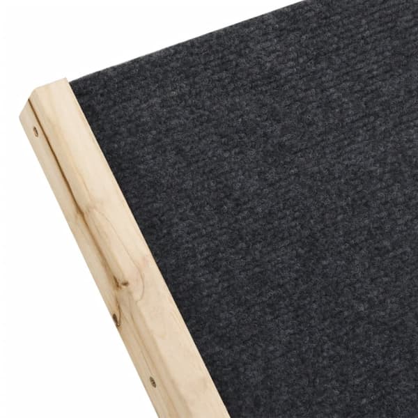 Hundramp grå 100x40 cm massiv gran