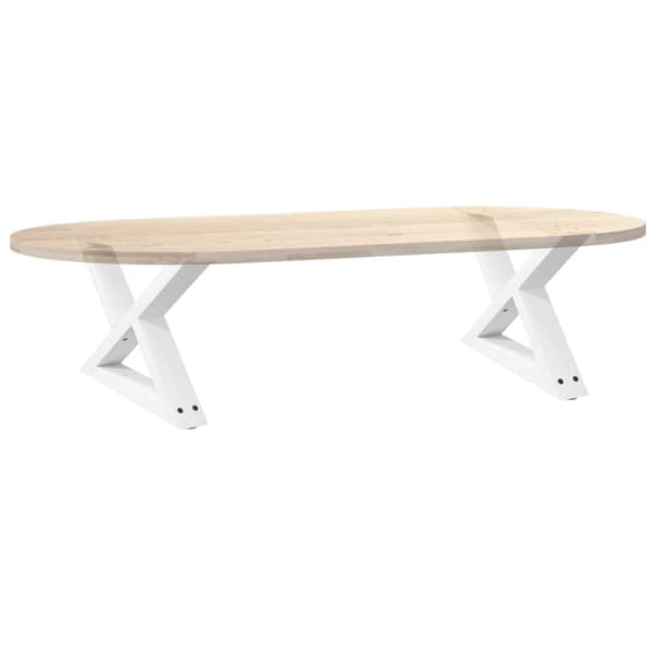 Soffbordsben 2 st vita 60x(30-31,3) cm stål
