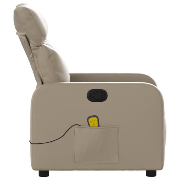 Massagefåtölj cappuccino konstläder