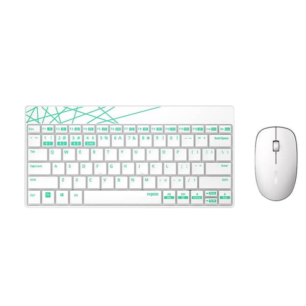 Keyboard/Mice Set 8000M Wireless Multi-Mode White