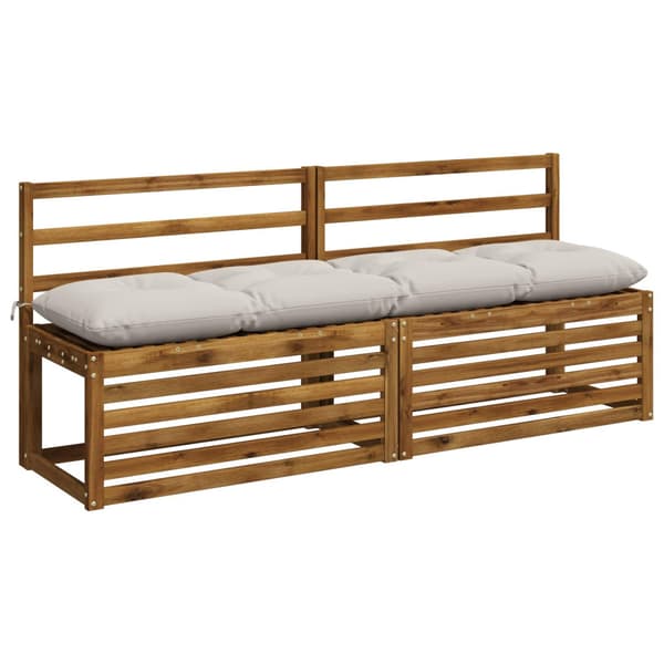 Bänk Kuddar VIANEN 2 st 100% Polyester Vit 160 x 40 x 12 cm