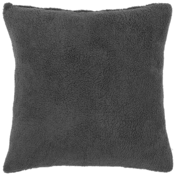 Kuddöverdrag 2 st HEERLEN Mörkgrå 80 x 80 cm Bouclé