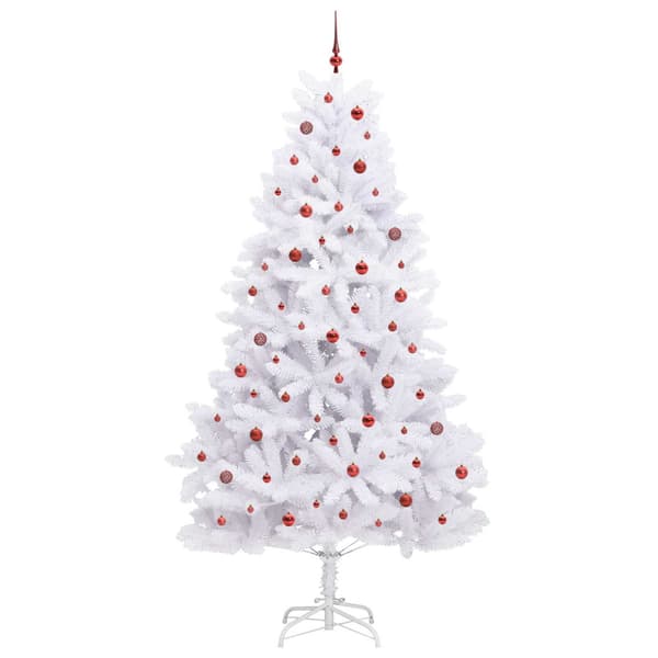 Plast Hingad Julgran Vit 270 cm PVC och stål